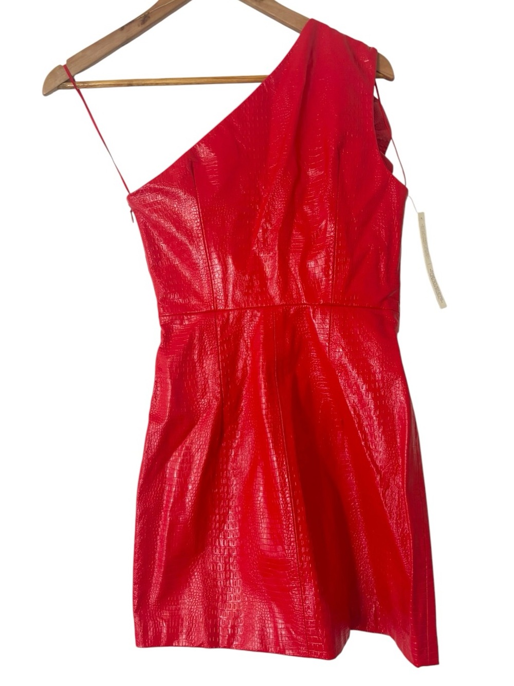 Siempre Faux Leather Rosette Mini Dress - Picture 3 of 4